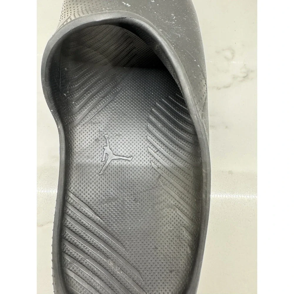 Nike Jordan Post Slides Sandals Mens 11 Triple Black Foam Comfort Slip On 400292